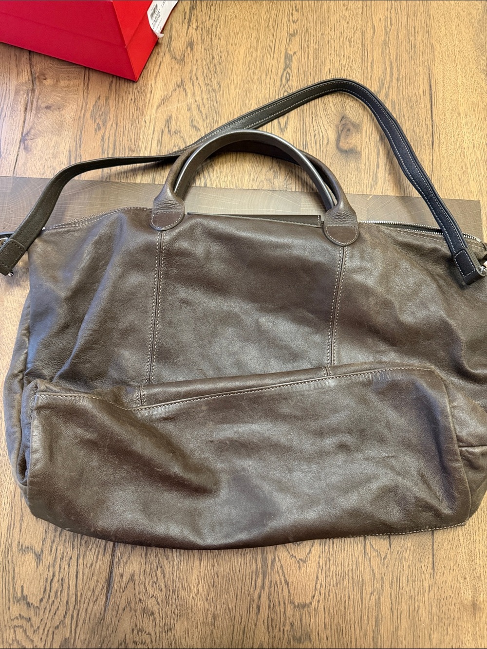 Longchamp Brown Leather Tote - Picture 2 of 4